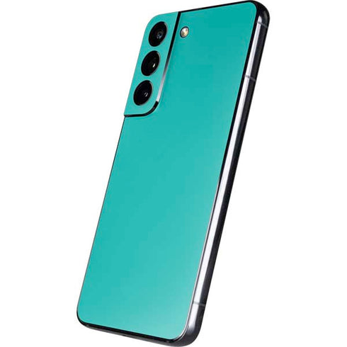 Aqua Blue Blue Solid Galaxy S22 Skin
